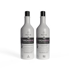 SHAMPOO 1L + CONDICIONADOR 800ML INOAR FORÇA E BRILHO