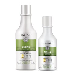 SHAMPOO 500ML + CONDICIONADOR 250ML INOAR ARGAN INFUSION LISO E SEDOSO
