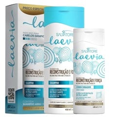 SHAMPOO 400ML + CONDICIONADOR 180ML SALVATORE LAEVIA RECONSTRUÇÃO E FORÇA