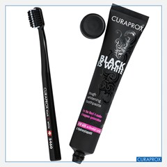 ESCOVA DENTAL CURAPROX CS 5460 + BLACK IS WHITE LIGHT PACK